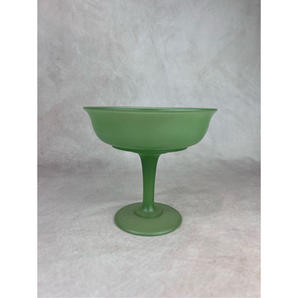Vintage Antique EAPG Green Glass Dish Lancaster Glass Co 1920s